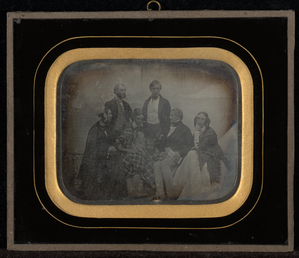 Jean-Gabriel Eynard:[Group portrait of eight including M. & , Poster Print Wall Art