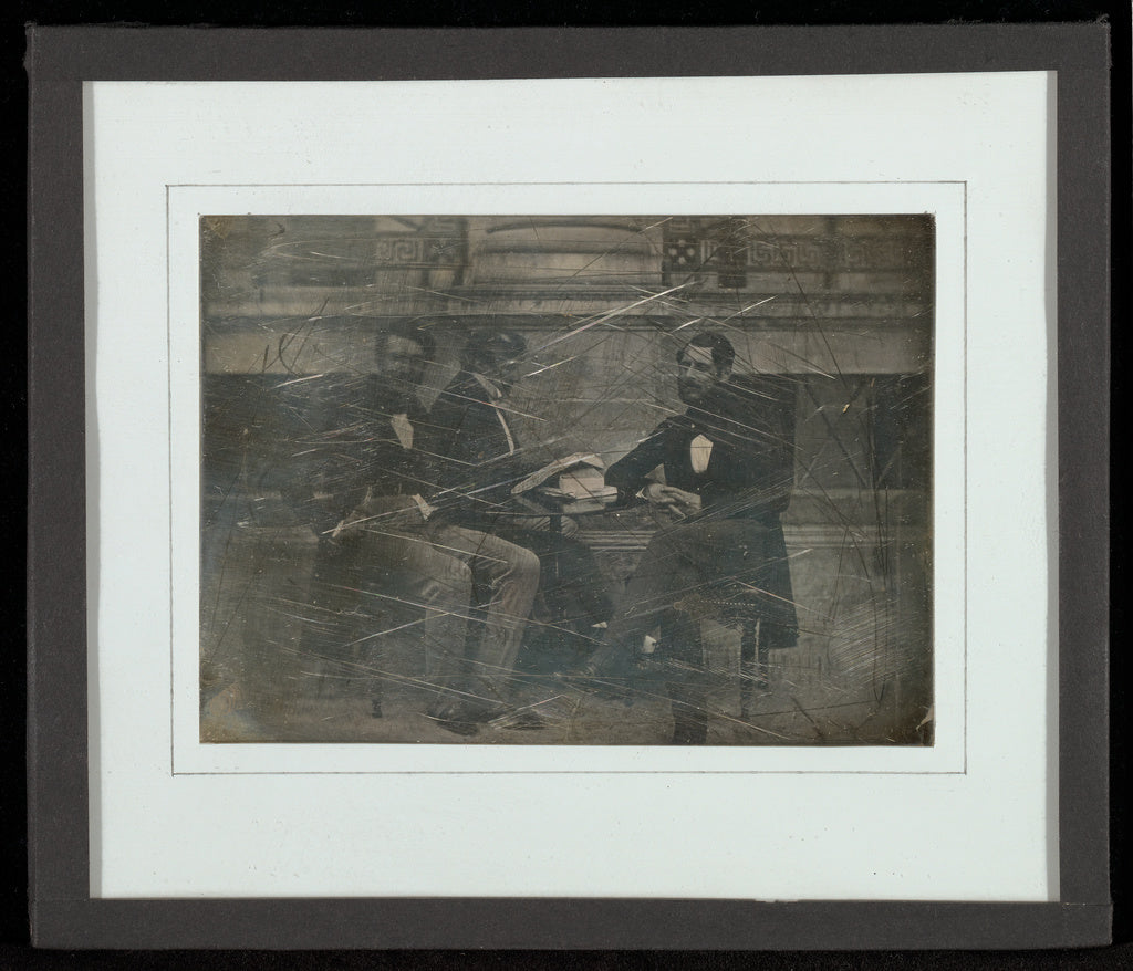 Jean-Gabriel Eynard:[Group portrait of three men], Poster Print Wall Art