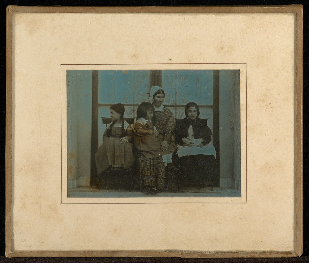 Jean-Gabriel Eynard:[Group portrait of two female children a, Poster Print Wall Art