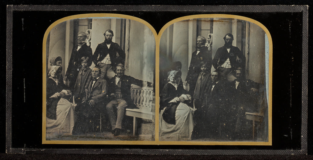 Jean-Gabriel Eynard:[Group portrait of eight Eynard-Lullin f, Poster Print Wall Art