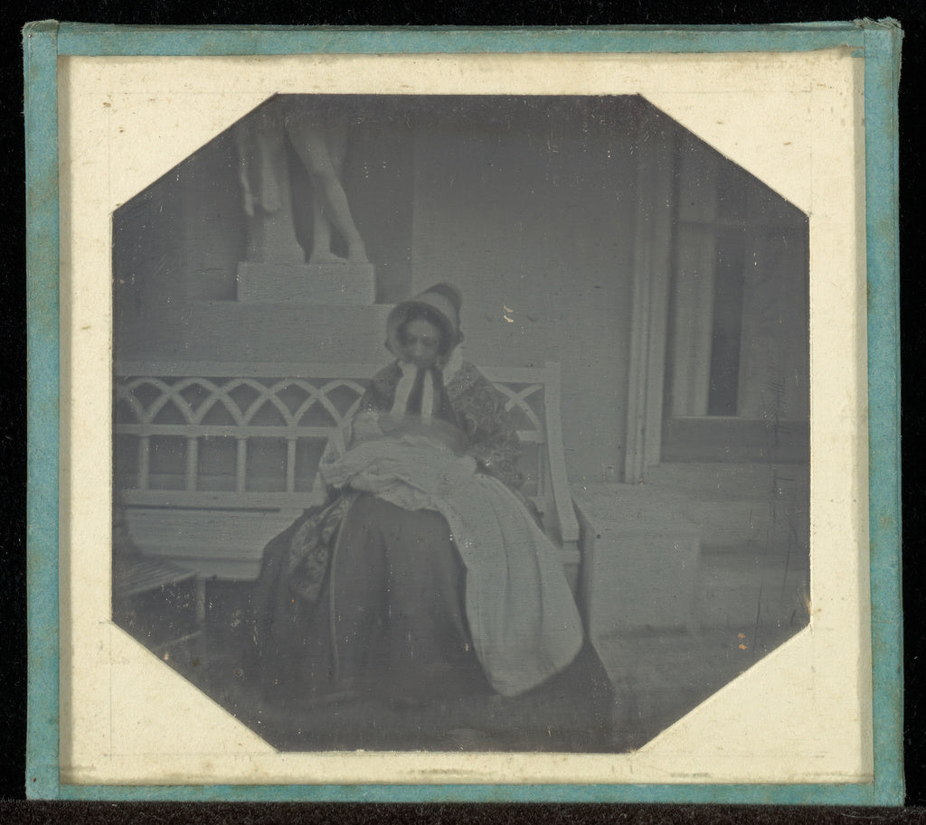 Jean-Gabriel Eynard:[Portrait of a woman with a baby], Poster Print Wall Art