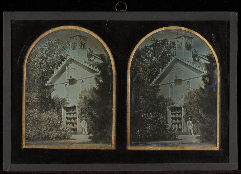 Jean-Gabriel Eynard:[Clock Tower House with Apiary], Poster Print Wall Art