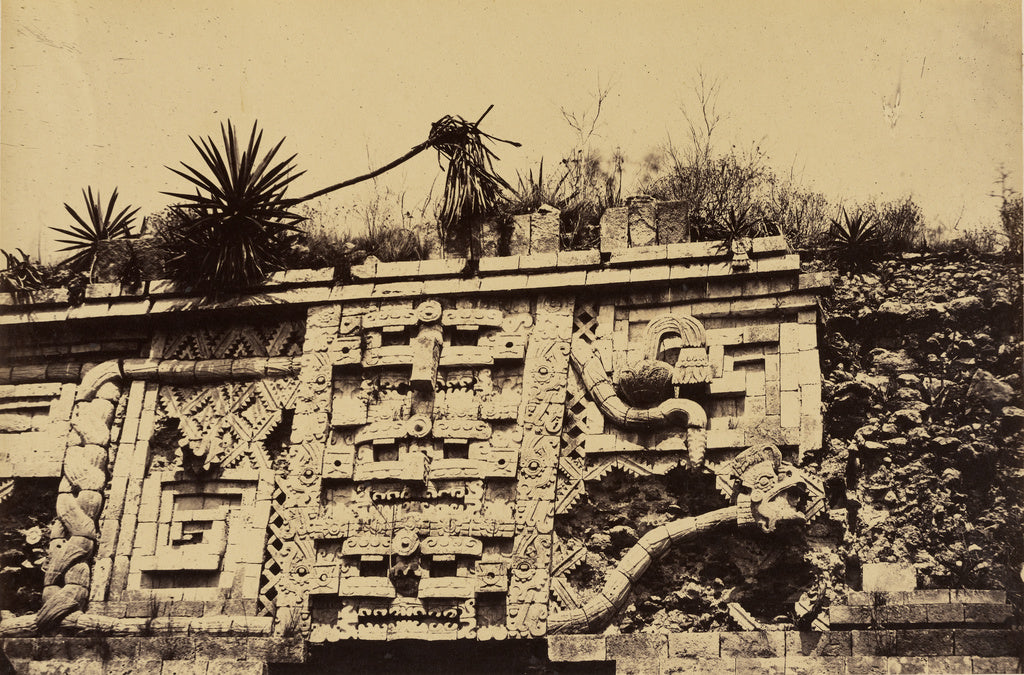 Désiré Charnay:Palais des Nonnes, a Uxmal, detail de la fa, Poster Print Wall Art