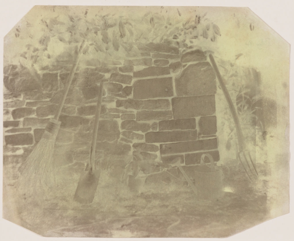 William Henry Fox Talbot:[Wall in Melon Ground,  Lacock Abbe,16x12"(A3)Poster