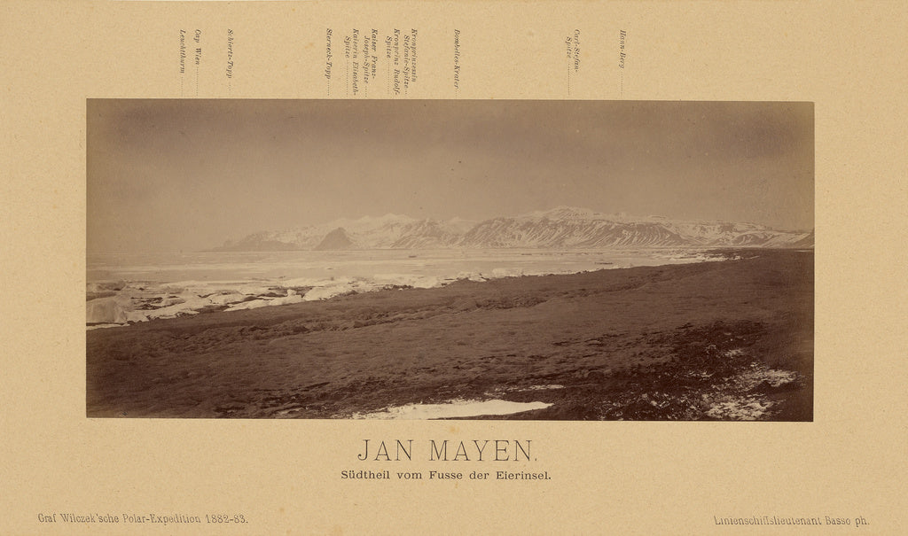 Richard Basso:Jan Mayen, Sudtheil vom Fusse der Eierinsel, Poster Print Wall Art
