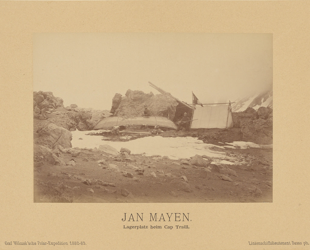 Richard Basso:Jan Mayen, Lagerplatz beim Cap Traill, Poster Print Wall Art