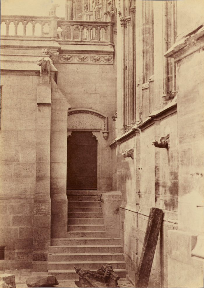 Charles Nègre:[Entrance to the Sacristy, Notre-Dame, Paris],16x12