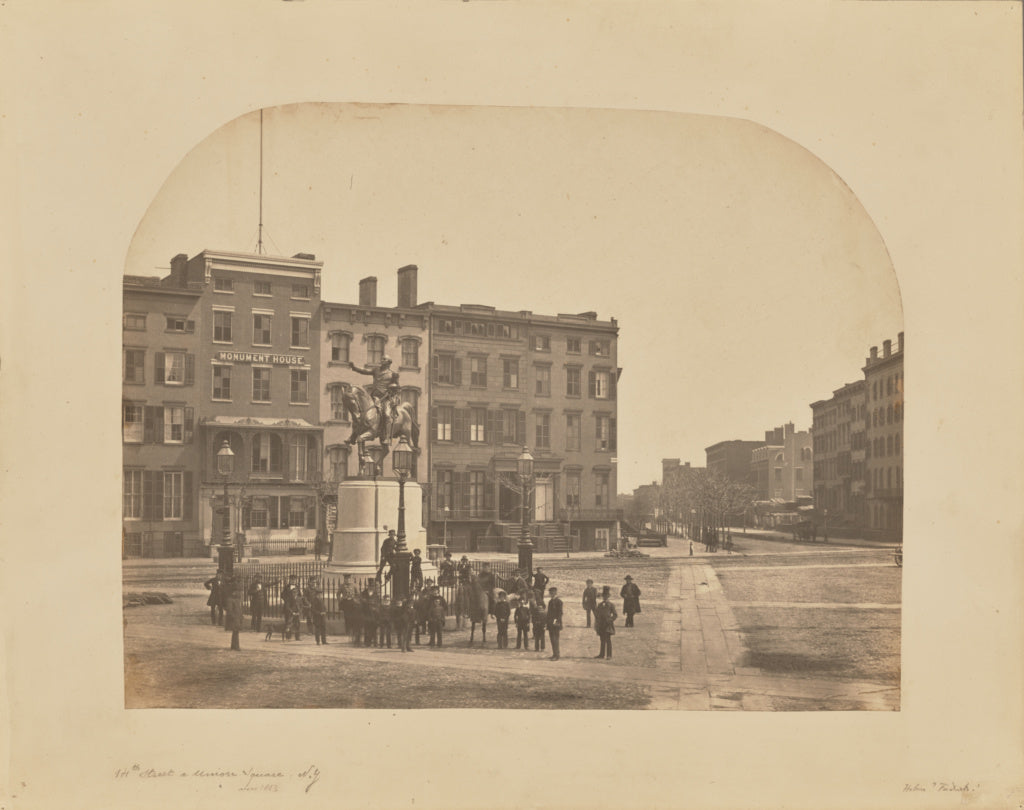 Silas A. HolmesAttributed to:14th Street with Union Square a, Poster Print Wall Art