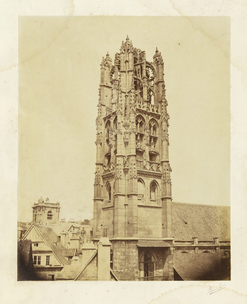 Bisson Frères:[Church Tower], Poster Print Wall Art