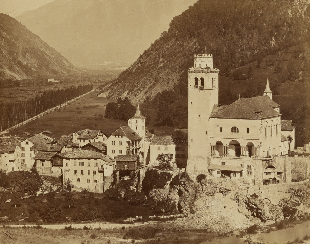 Bisson Frères:Village de Viège, Poster Print Wall Art
