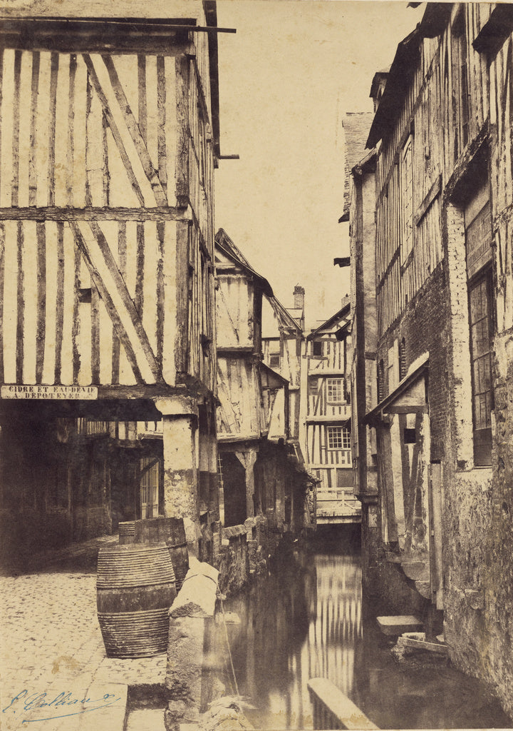 Eugène Colliau:[Alley with canal], Poster Print Wall Art