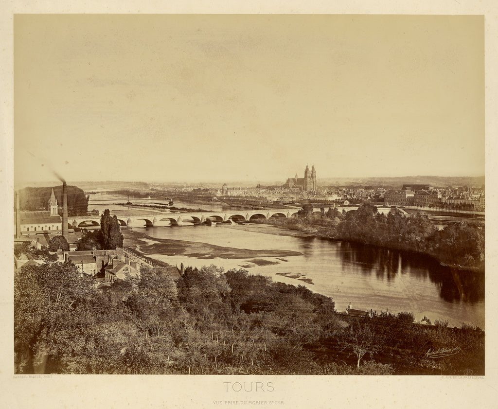 Gabriel Blaise:Tours: Vue Prise du Morier St. Cyr, Poster Print Wall Art