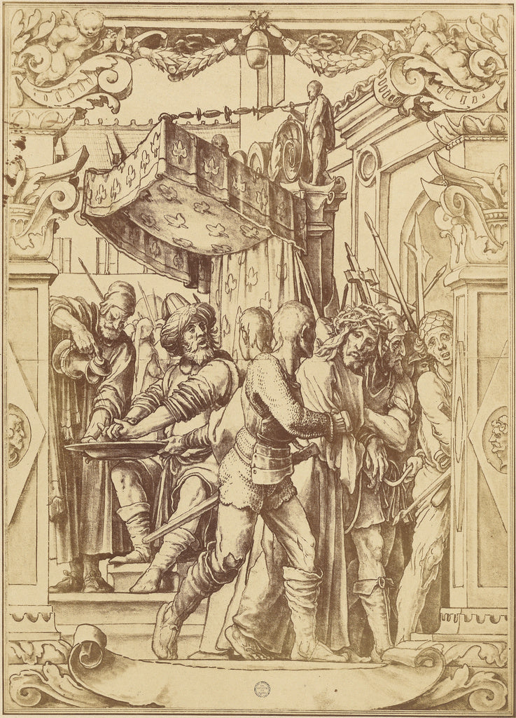 Charles Von Bouell:Pilati Handwaschung, Poster Print Wall Art