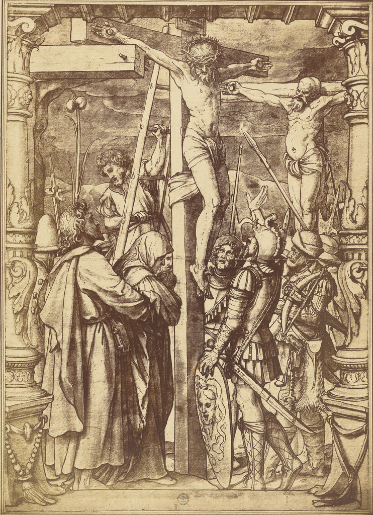 Charles Von Bouell:Christus am Kreuz, Poster Print Wall Art
