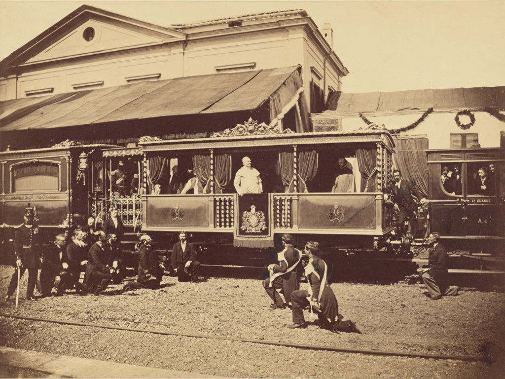 Altobelli & Molins:[Pope Pius IX's Private Train at Velletri, Poster Print Wall Art