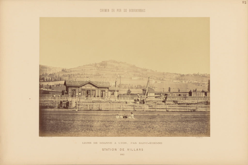 Auguste Hippolyte Collard:Station de Villars, Poster Print Wall Art