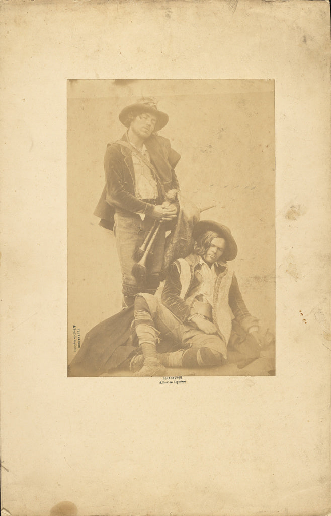 Adrien Alban Tournachon:[Two Gypsies, Costume Study], Poster Print Wall Art