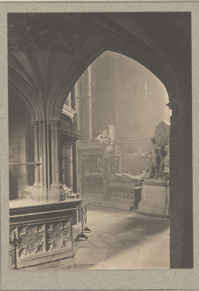 Frederick H. Evans:[Westminster Abbey, East Ambulatory from ,16x12