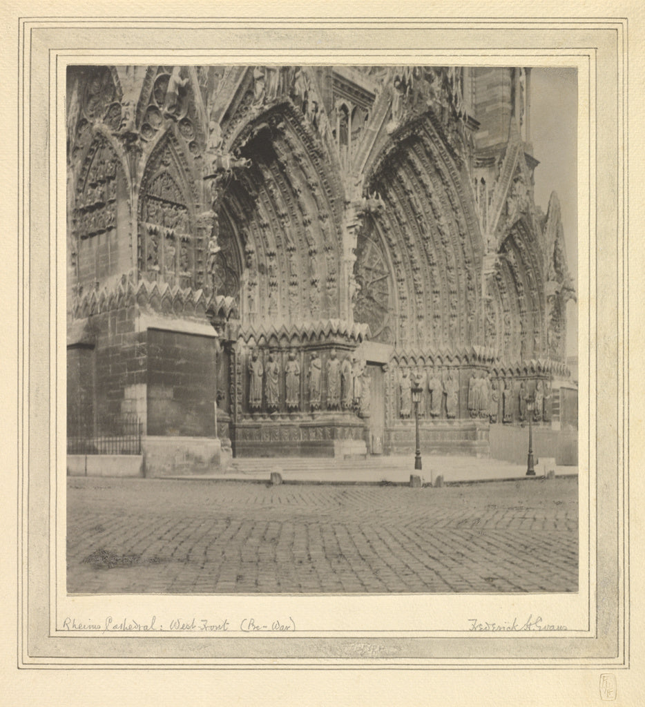 Frederick H. Evans:[Rheims Cathedral: West-Front, Pre-War],16x12"(A3)Poster