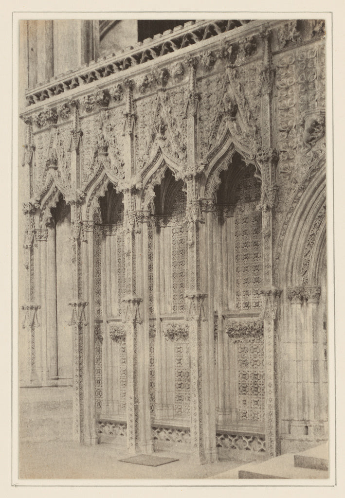 Frederick H. Evans:[Lincoln Cathedral, Organ Screen, North S, Poster Print Wall Art