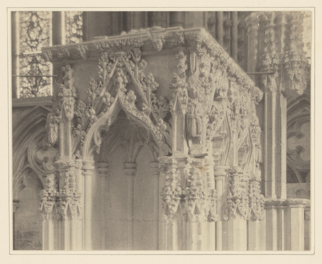 Frederick H. Evans:[Lincoln Cathedral, Detail of Portable Sh, Poster Print Wall Art