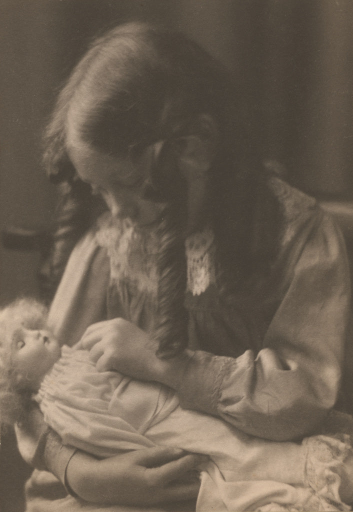 Frederick H. Evans:[Barbara Evans and Phyllis the Doll], Poster Print Wall Art