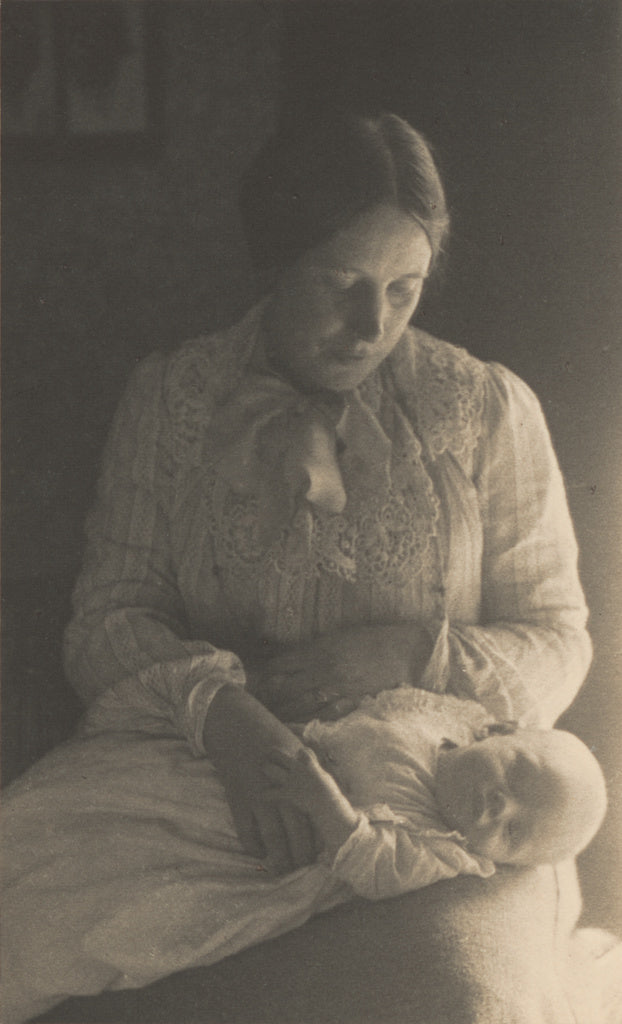 Frederick H. Evans:[Portrait of Mrs. Frederick H. Evans and , Poster Print Wall Art