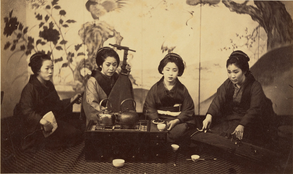 Felice Beato:[Japanese Musical Party], Poster Print Wall Art