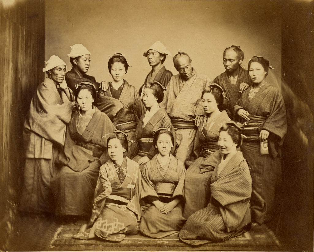 Felice Beato:[Japanese Family], Poster Print Wall Art
