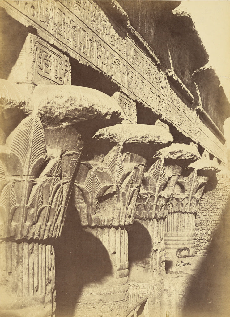 Antonio Beato:[Upper Egypt - Temple of Esna],16x12"(A3)Poster