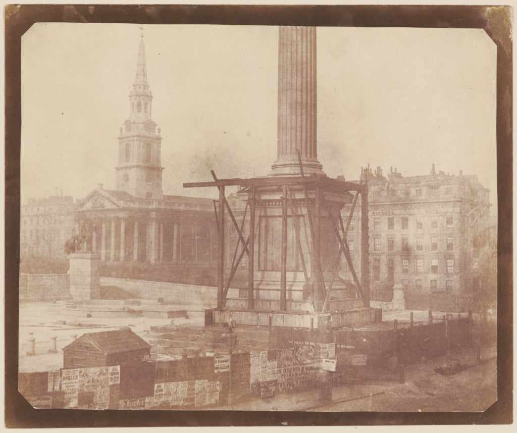 William Henry Fox Talbot:[Nelson's Column under Construction, Poster Print Wall Art