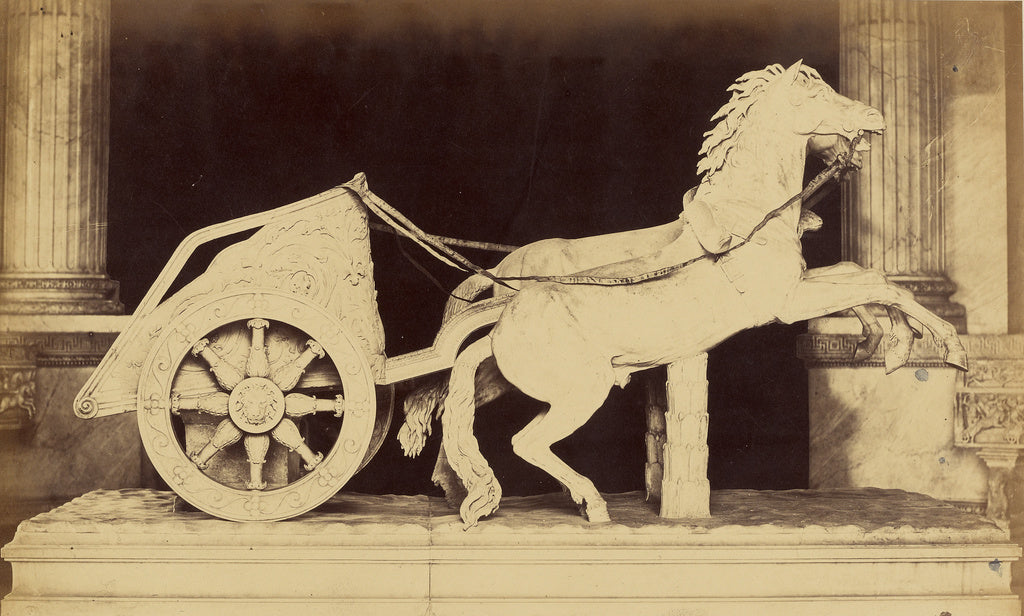 Robert Macpherson:[Horses and chariot - Vatican Museum], Poster Print Wall Art
