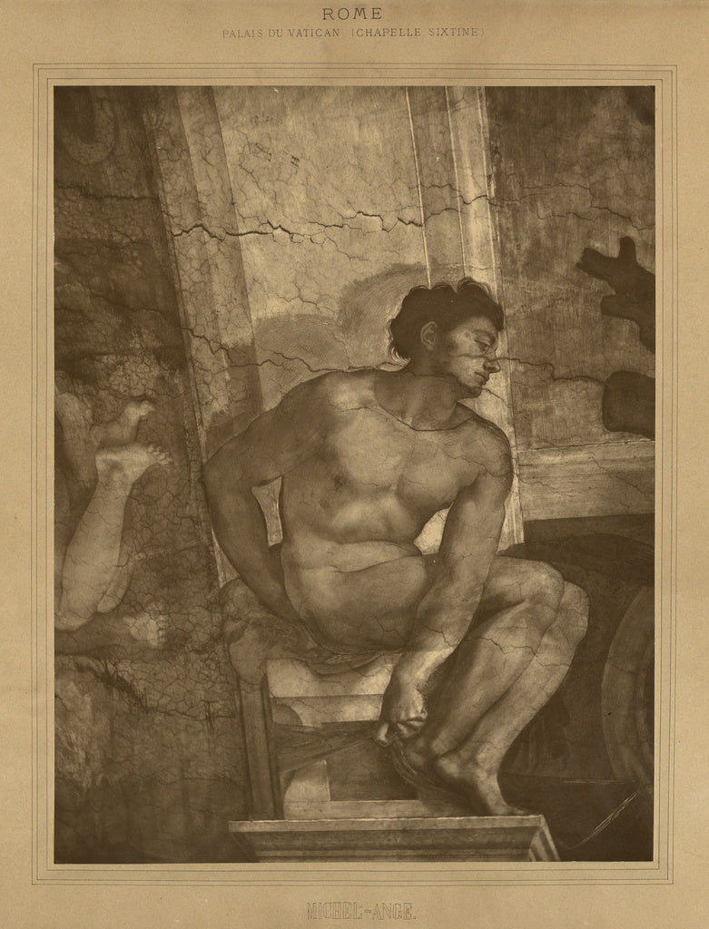 Adolphe Braun:Rome - Palais du Vatican, Chapelle Sixtine, Mi, Poster Print Wall Art