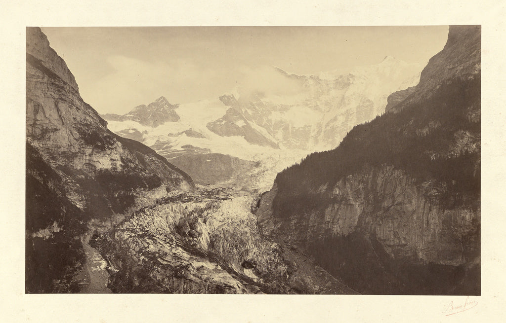 Bisson Frères:Grindelwald Glacier, Poster Print Wall Art