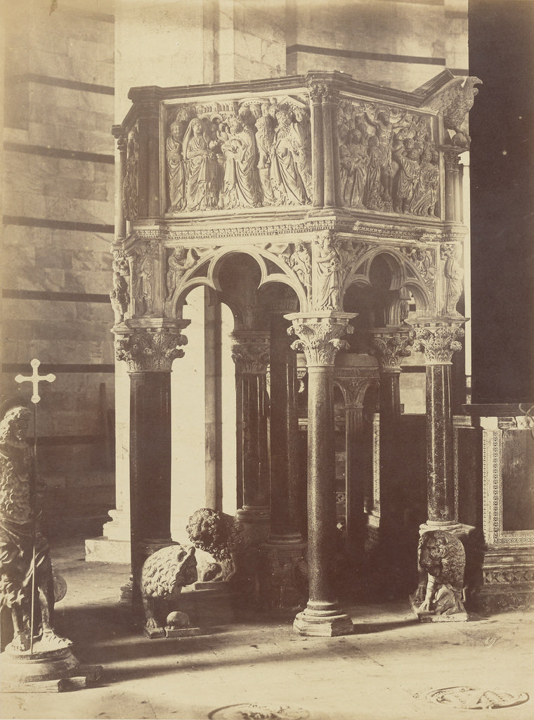 Fratelli Alinari:[Altar canopy], Poster Print Wall Art