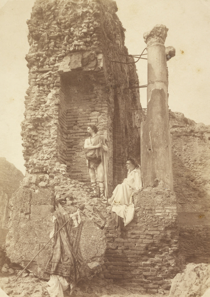 Baron Wilhelm von Gloeden:[Two Men in costume near ruins],16x12"(A3)Poster