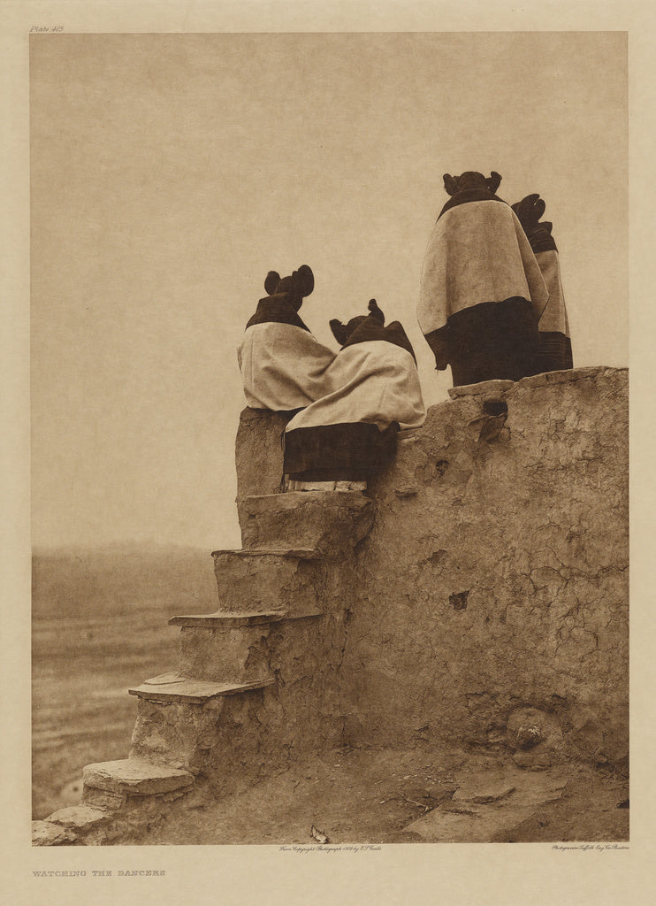 Edward S. Curtis:Watching the Dancers, Poster Print Wall Art