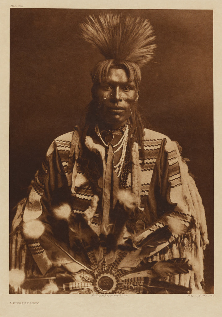 Edward S. Curtis:A Piegan Dandy,16x12"(A3)Poster