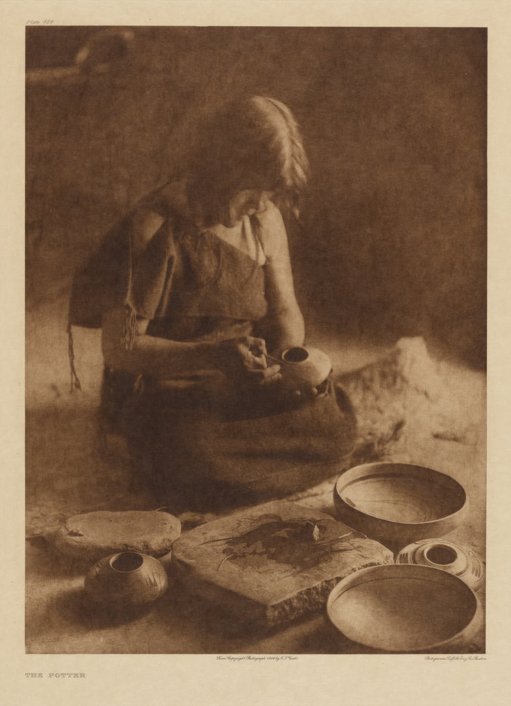 Edward S. Curtis:The Potter, Poster Print Wall Art