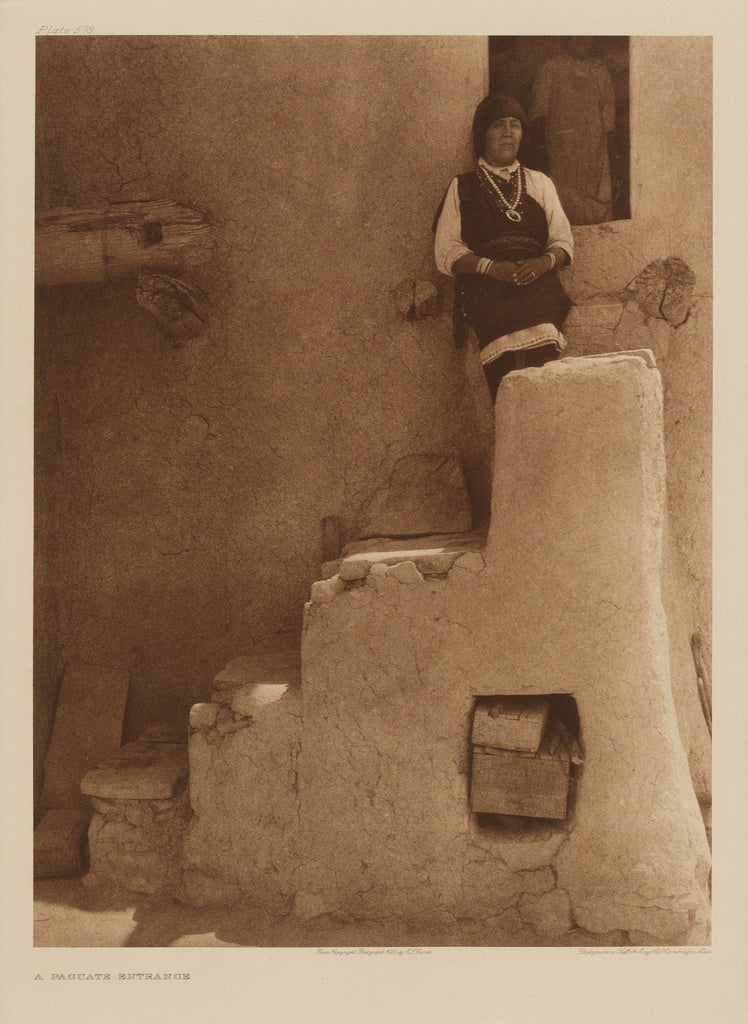 Edward S. Curtis:A Paguate Entrance, Poster Print Wall Art