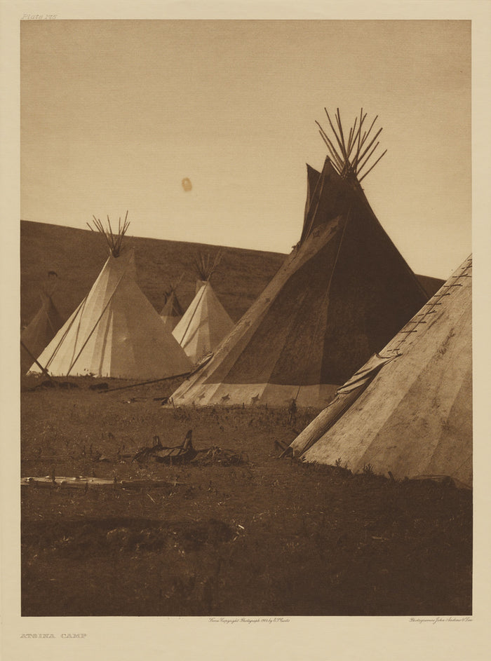Edward S. Curtis:Atsina Camp,16x12