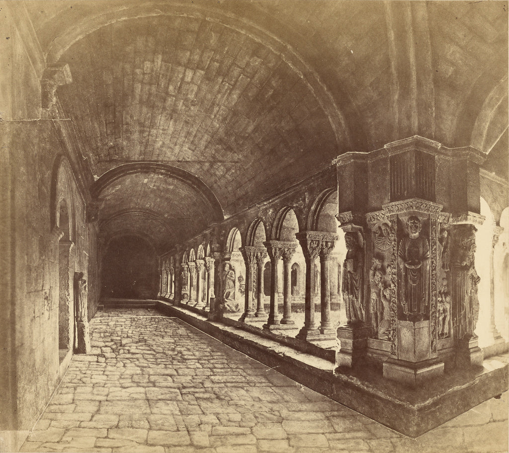 edouard Baldus:[Arles.  Cloister of St. Trophime], Poster Print Wall Art