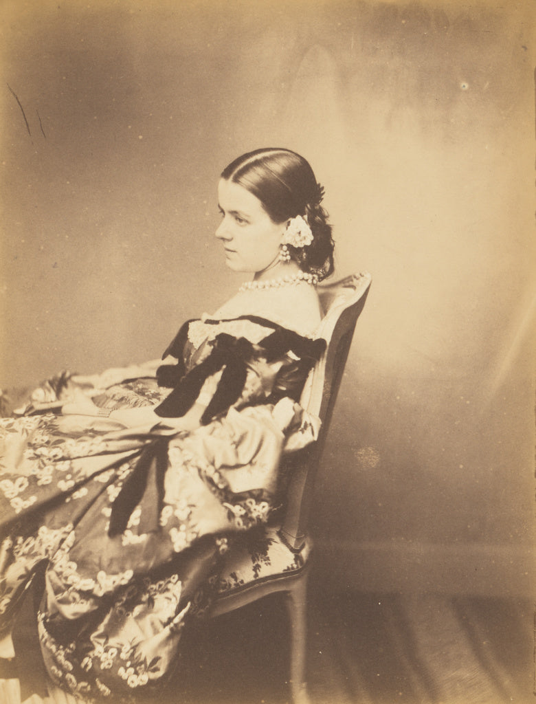 Paul De Gaillard:[Portrait of a Woman seated in profile], Poster Print Wall Art