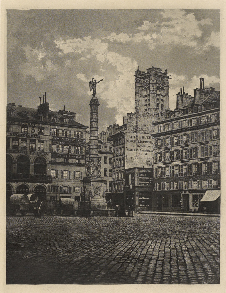 Charles Nègre:[Place du Châtelet, Paris], Poster Print Wall Art