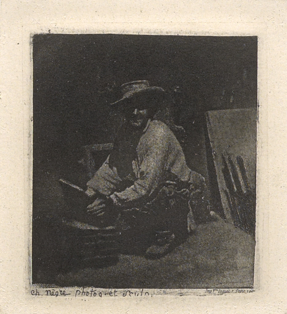 Charles Nègre:[Le Maçon Accroupi], Poster Print Wall Art