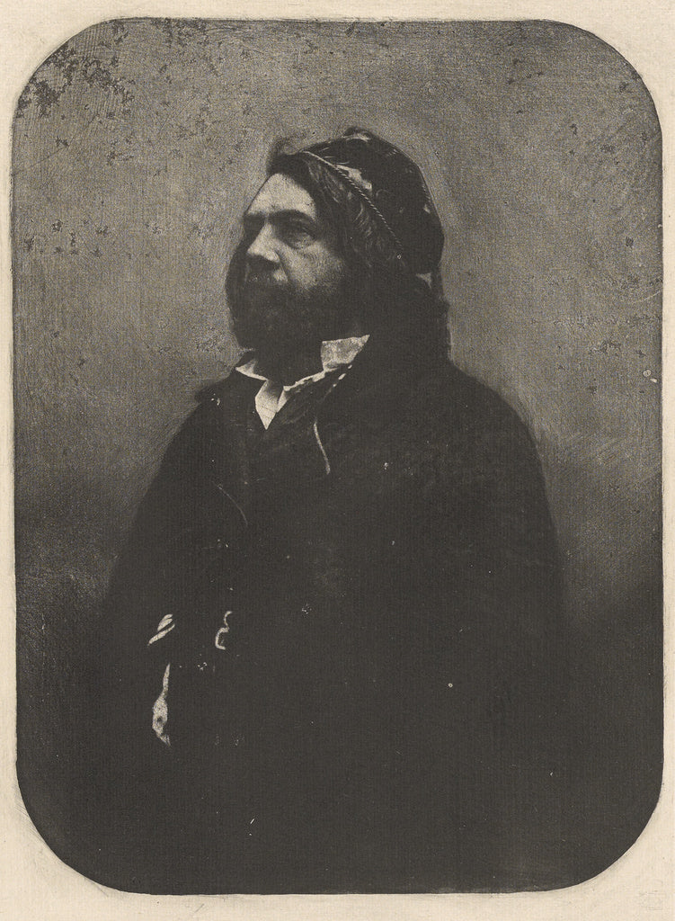 Charles Nègre:[Portrait of Théophile Gautier, after Nadar], Poster Print Wall Art