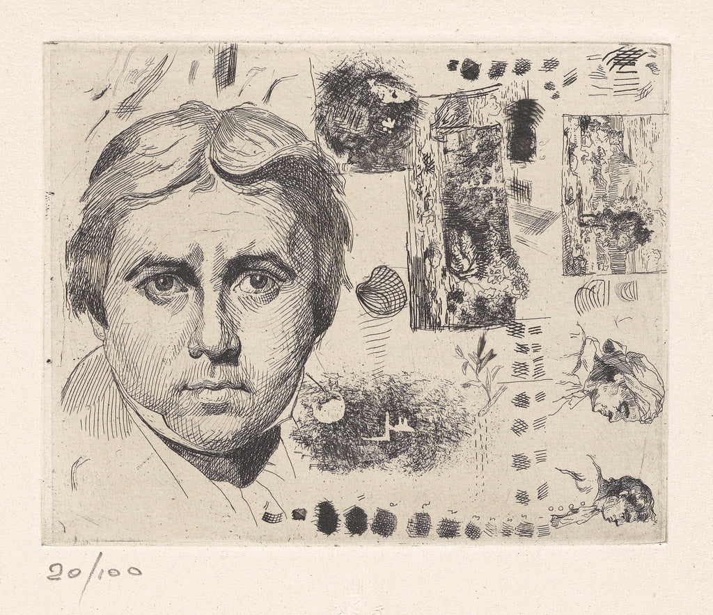 Charles Nègre:[Portrait of Jean Auguste Dominique Ingres], Poster Print Wall Art