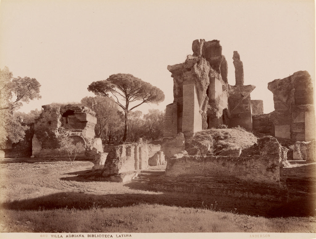James Anderson:Hadrian's Villa Library, Poster Print Wall Art