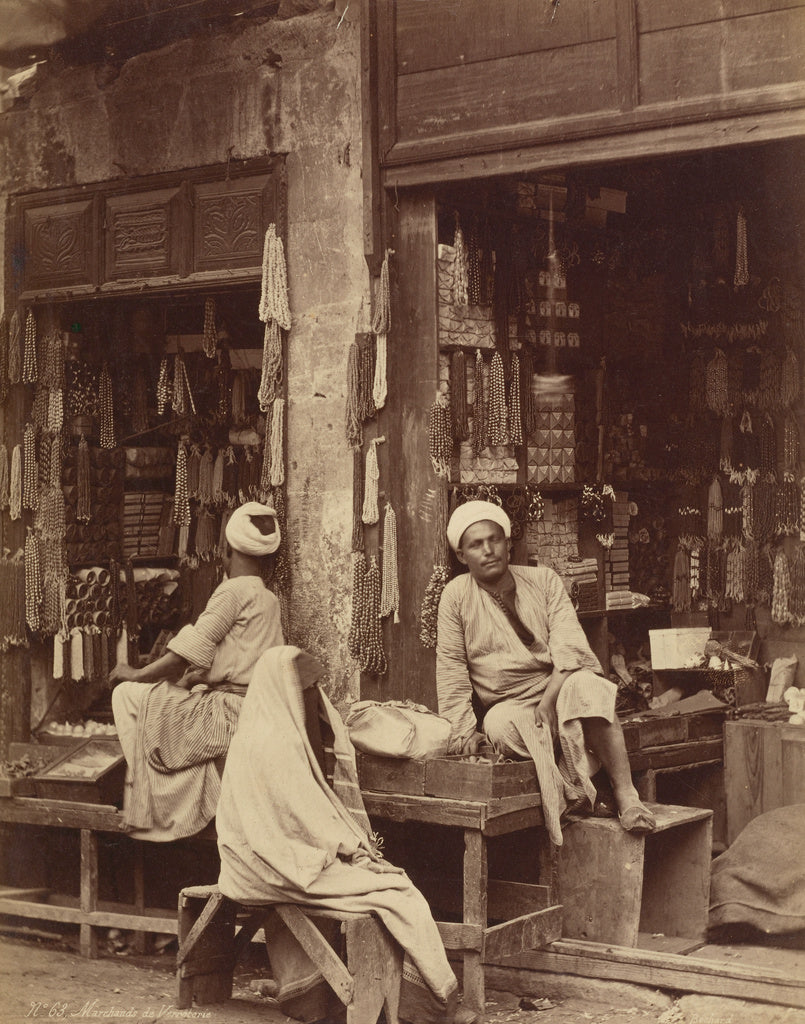 Henri Béchard:Merchants of Glass Beads and Trinkets, Poster Print Wall Art
