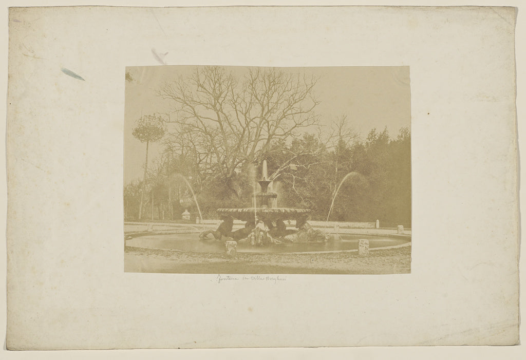 Unknown maker, Italian:[Fountain at Villa Borghese], Poster Print Wall Art